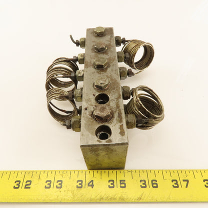 22 Multi Port Steel Block Hydraulic Manifold 3/8" Main Port  5/16" Secondary