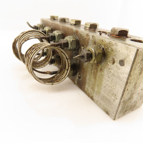 22 Multi Port Steel Block Hydraulic Manifold 3/8" Main Port  5/16" Secondary