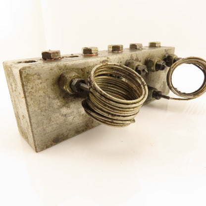 22 Multi Port Steel Block Hydraulic Manifold 3/8" Main Port  5/16" Secondary