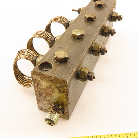 18 Multi Port Steel Block Hydraulic Manifold 3/8" Main Port  5/16" Secondary