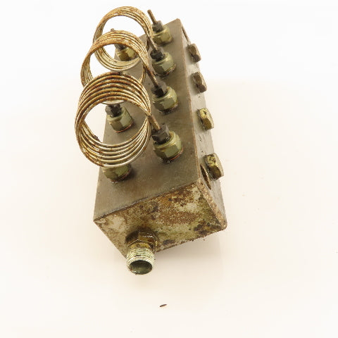 18 Multi Port Steel Block Hydraulic Manifold 3/8" Main Port  5/16" Secondary