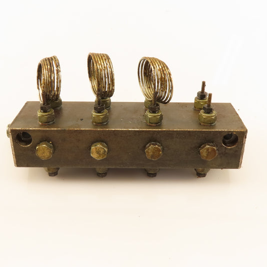 18 Multi Port Steel Block Hydraulic Manifold 3/8" Main Port  5/16" Secondary