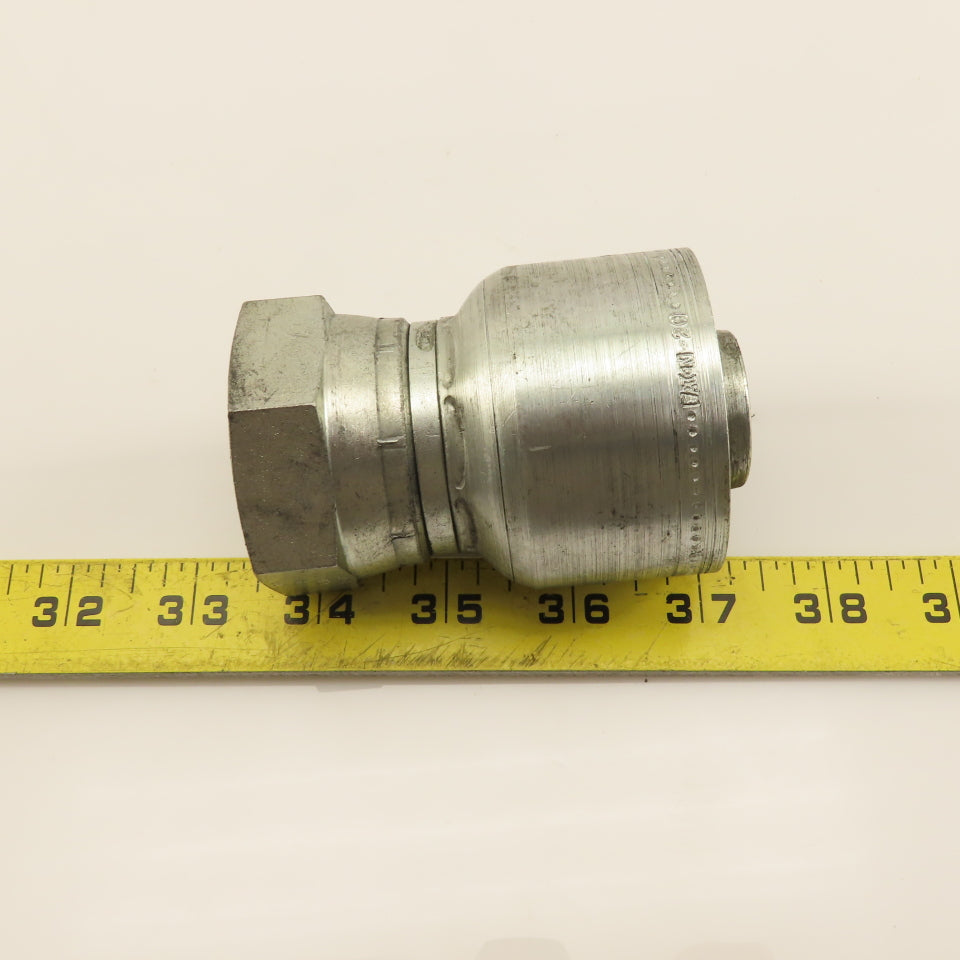 Eaton 1AA20FJ20 Hydraulic Crimp Straight Fitting (-20 ) Hose x 1-1/4" JIC Swivel