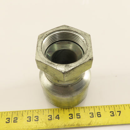 Eaton 1AA20FJ20 Hydraulic Crimp Straight Fitting (-20 ) Hose x 1-1/4" JIC Swivel