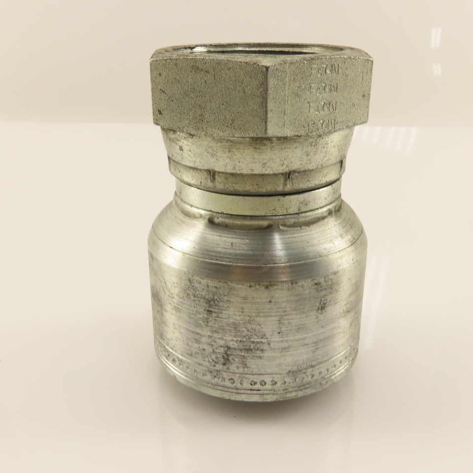 Eaton 1AA20FJ20 Hydraulic Crimp Straight Fitting (-20 ) Hose x 1-1/4" JIC Swivel