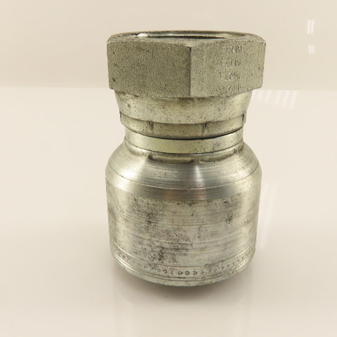 Eaton 1AA20FJ20 Hydraulic Crimp Straight Fitting (-20 ) Hose x 1-1/4" JIC Swivel