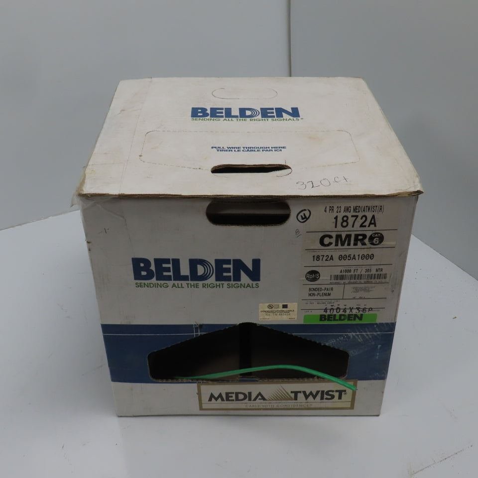 Belden 1872A 005A1000 23 AWG Cat 6 Horizontal Bonded Pair 4 Pair Cable 320'