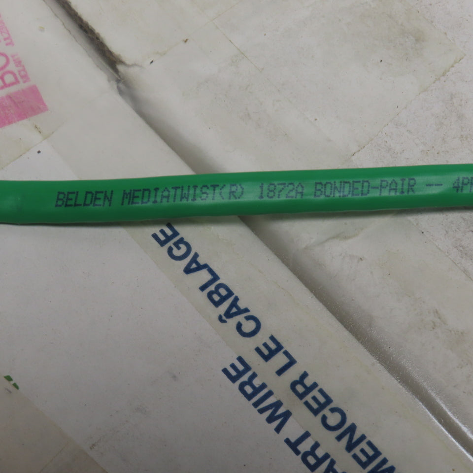 Belden 1872A 005A1000 23 AWG Cat 6 Horizontal Bonded Pair 4 Pair Cable 454'