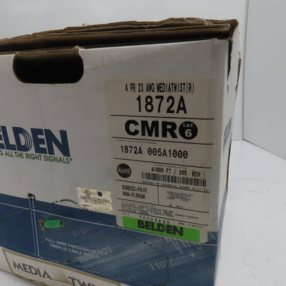 Belden 1872A 005A1000 23 AWG Cat 6 Horizontal Bonded Pair 4 Pair Cable 1000'