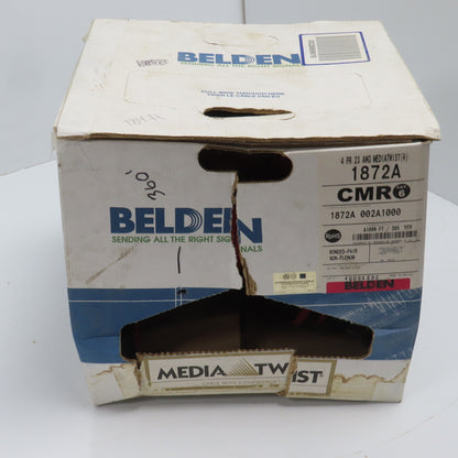Belden 1872A 002A1000 23 AWG 4 Pair Cat 6 Bonded Pair Communications Cable 184'