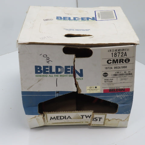 Belden 1872A 002A1000 23 AWG 4 Pair Cat 6 Bonded Pair Communications Cable 184'