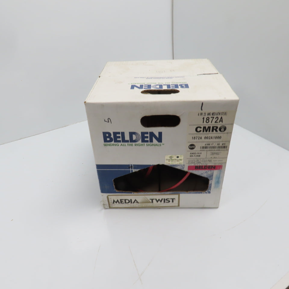 Belden 1872A 002A1000 23 AWG 4 Pair Cat 6 Bonded Pair Communications Cable 402'
