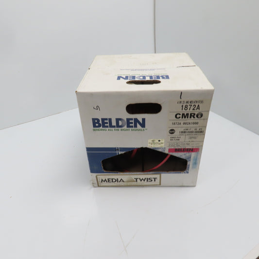 Belden 1872A 002A1000 23 AWG 4 Pair Cat 6 Bonded Pair Communications Cable 402'