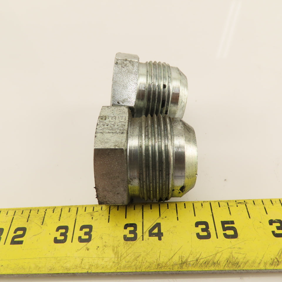 Eaton (-16) 1-5/16-12 Male Thread Solid JIC Flare Plug Lot Of 2