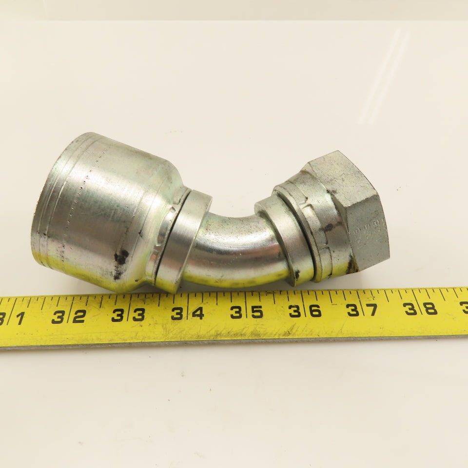 Eaton (-20) Crimp 1-5/8-12 Female JIC Flare Elbow 45°