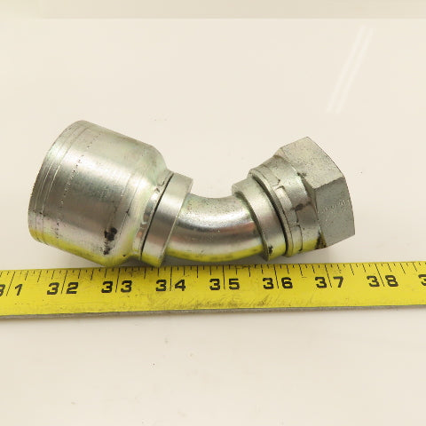 Eaton (-20) Crimp 1-5/8-12 Female JIC Flare Elbow 45°