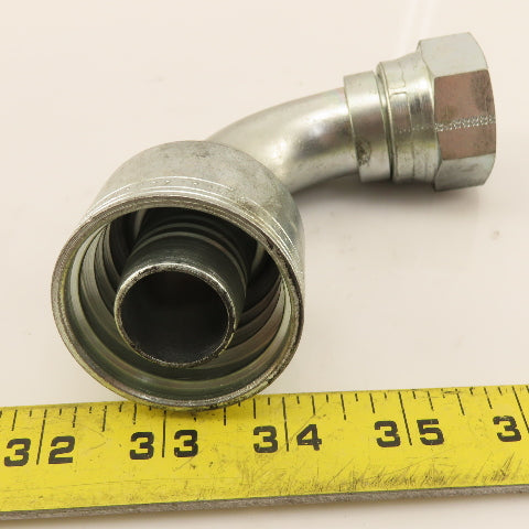 Eaton 1" (-16) Crimp 1-5/16-12 Female JIC Flare Elbow 90° Swivel