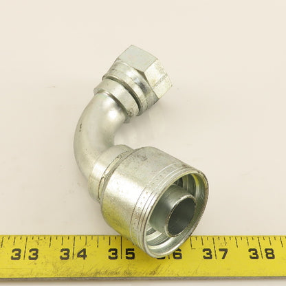 Eaton 1" (-16) Crimp 1-5/16-12 Female JIC Flare Elbow 90° Swivel