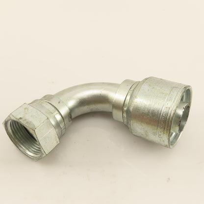 Eaton 1" (-16) Crimp 1-5/16-12 Female JIC Flare Elbow 90° Swivel