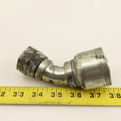 Eaton 1" (-16) Crimp 1-5/16-12 Female JIC Flare Elbow 45° Swivel