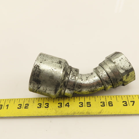 Eaton 1" (-16) Crimp 1-5/16-12 Female JIC Flare Elbow 45° Swivel