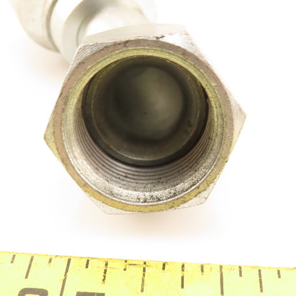 Eaton 3/4" (-12) Crimp Female JIC Flare Swivel 1-1/16"-12 Elbow 45°