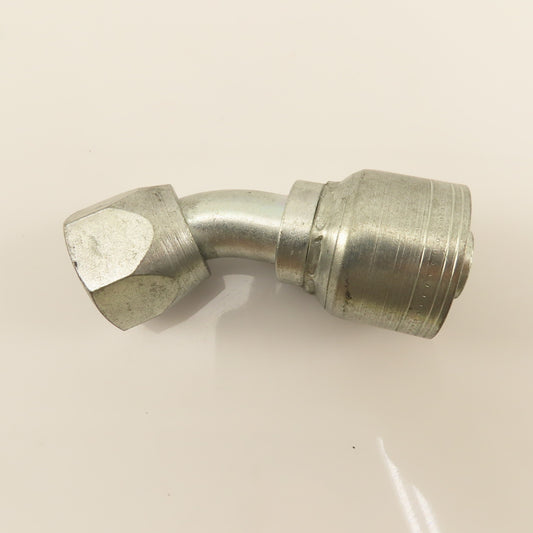 Eaton 3/4" (-12) Crimp Female JIC Flare Swivel 1-1/16"-12 Elbow 45°