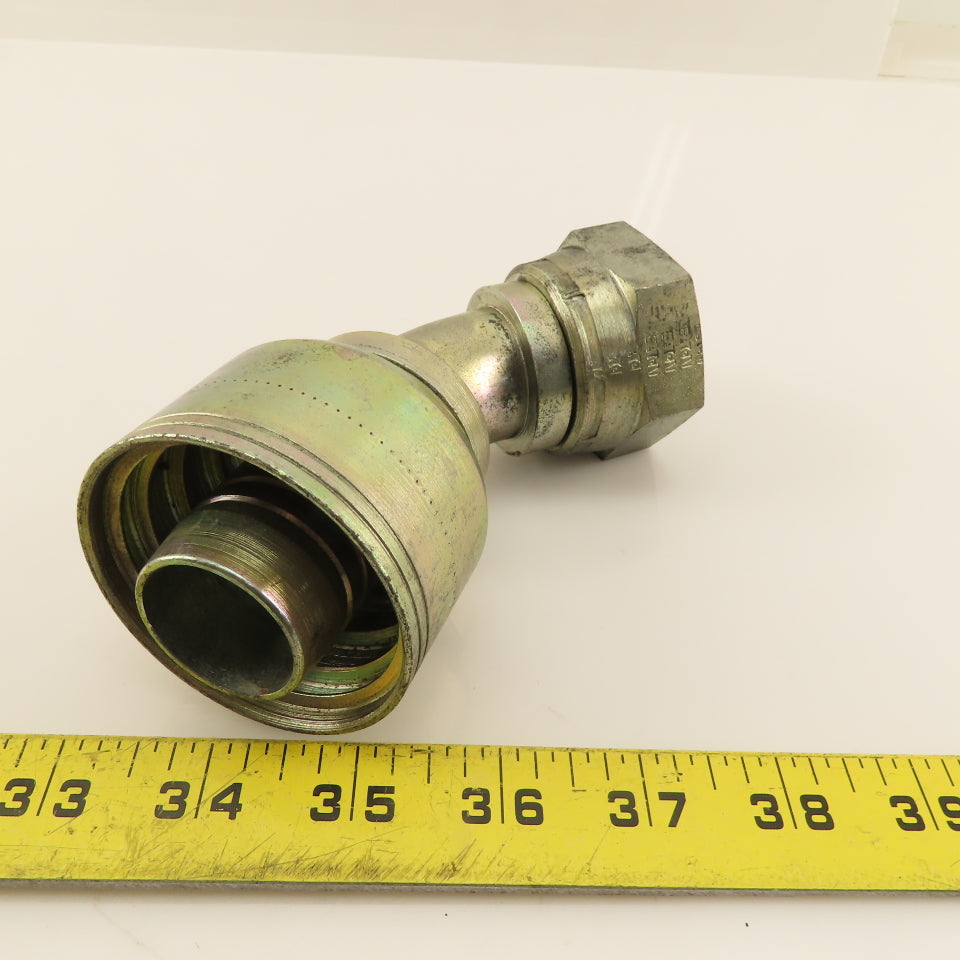 Eaton 1-1/4" Hose (-20) Crimp Female JIC Flare 1-1/4"-11 Elbow 45°