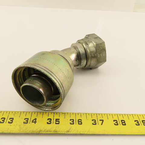 Eaton 1-1/4" Hose (-20) Crimp Female JIC Flare 1-1/4"-11 Elbow 45°