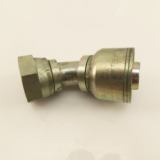 Eaton 1-1/4" Hose (-20) Crimp Female JIC Flare 1-1/4"-11 Elbow 45°