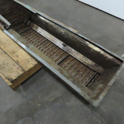 Hennig KMM-0366-00 Incline Chip Conveyor 8" Belt 8FPM 52" to 66" Disch. 220V 3Ph