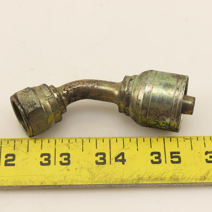 Eaton 3/8" Hose (-6) Crimp Female BSP 3/8"-19 Elbow 45°