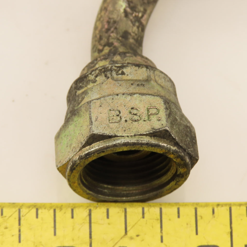 Eaton 3/8" Hose (-6) Crimp Female BSP 3/8"-19 Elbow 45°