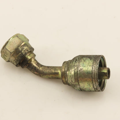 Eaton 3/8" Hose (-6) Crimp Female BSP 3/8"-19 Elbow 45°