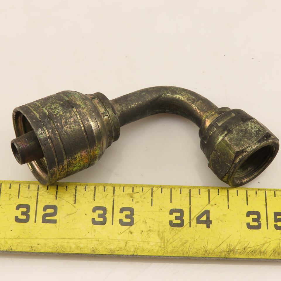 Eaton 3/8" Hose (-6) Crimp Female BSP 3/8"-19 Elbow 90°