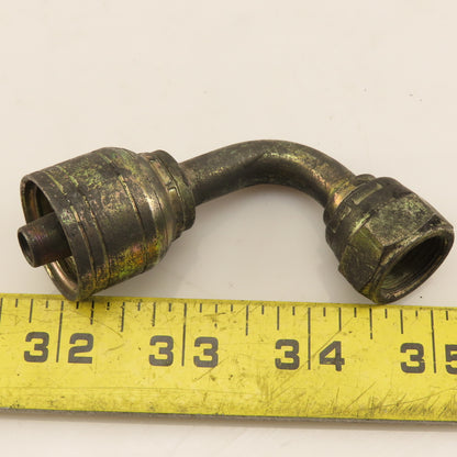 Eaton 3/8" Hose (-6) Crimp Female BSP 3/8"-19 Elbow 90°