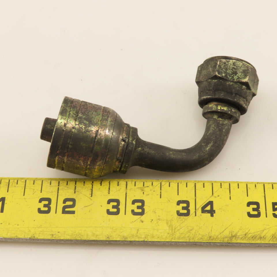 Eaton 3/8" Hose (-6) Crimp Female BSP 3/8"-19 Elbow 90°