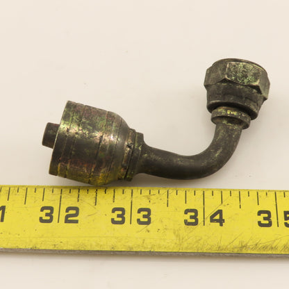 Eaton 3/8" Hose (-6) Crimp Female BSP 3/8"-19 Elbow 90°