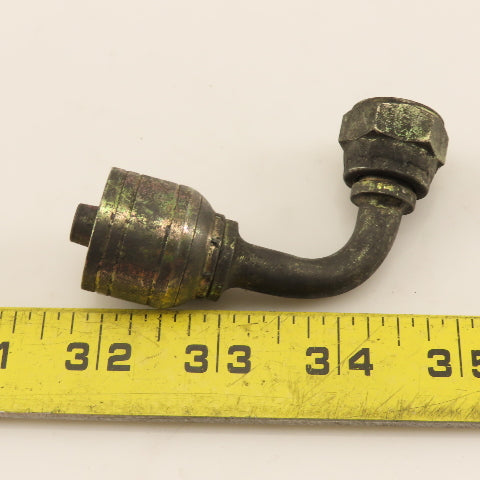 Eaton 3/8" Hose (-6) Crimp Female BSP 3/8"-19 Elbow 90°