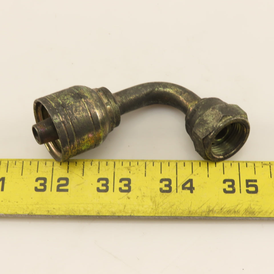 Eaton 3/8" Hose (-6) Crimp Female BSP 3/8"-19 Elbow 90°