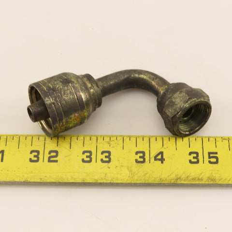 Eaton 3/8" Hose (-6) Crimp Female BSP 3/8"-19 Elbow 90°