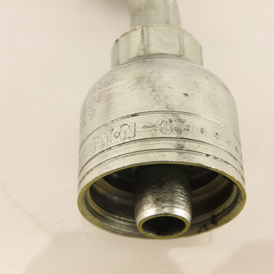 Eaton 3/8" Hose (-6) Crimp Female JIC Flare 3/8"-19 Elbow 45°
