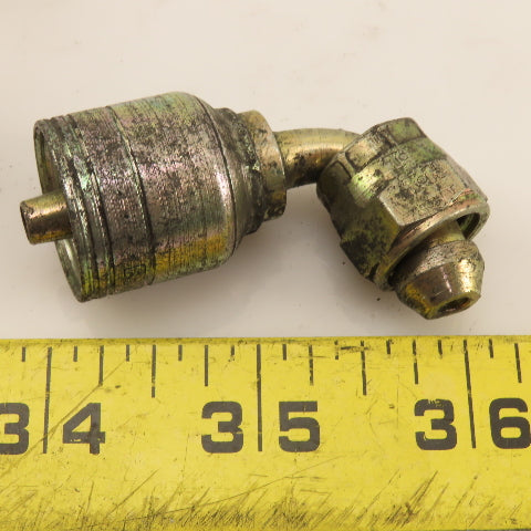 Eaton 1/4" Hose (-4) Crimp Female BSP 1/4"-19 Elbow 90° Lot Of 2
