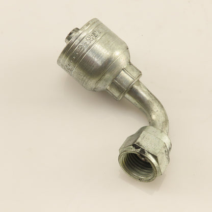 Eaton 3/8" Hose (-6) Crimp Female JIC Flare 3/8"-19 Elbow 90°
