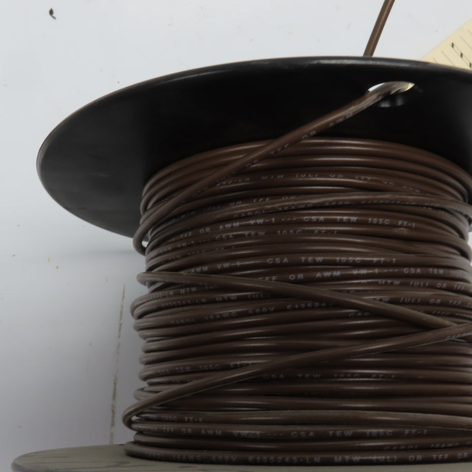 Carol E135243-LN 18AWG 600V Brown Machine Tool Wire 250'