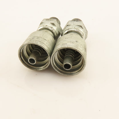 Eaton 1/4" (-4) Hose Crimp x 1/4"-19 Straight Male Fitting Lot Of 2
