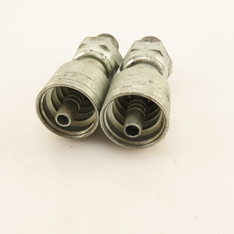 Eaton 1/4" (-4) Hose Crimp x 1/4"-19 Straight Male Fitting Lot Of 2
