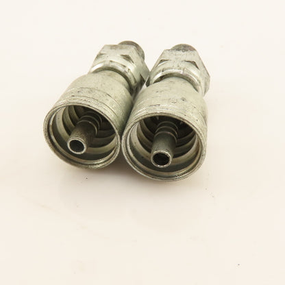 Eaton 1/4" (-4) Hose Crimp x 1/4"-19 Straight Male Fitting Lot Of 2