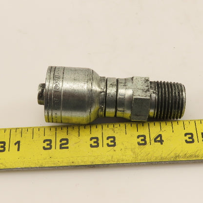 Eaton 1/2" (-8) Hose Crimp x 1/2"-14 Straight Male Swivel Fitting