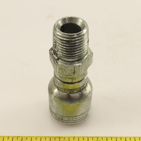 Eaton 1/2" (-8) Hose Crimp x 1/2"-14 Straight Male Swivel Fitting
